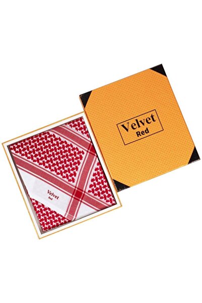 Velvet Men's red and white shemagh