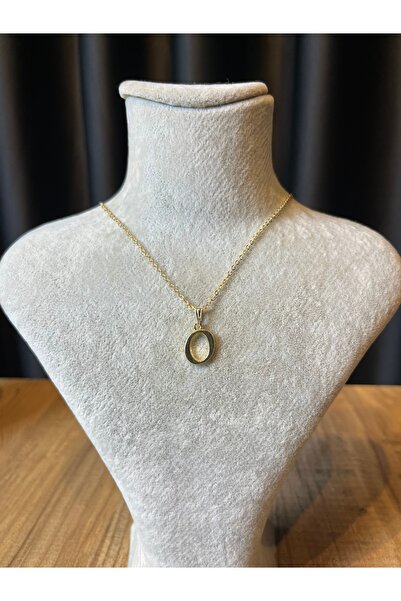 Mos Tespih O Harfi Lak Kaplama Gold Kararmaz Zincir Kolye
