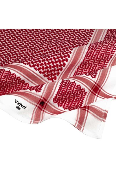 Velvet Men's red and white shemagh