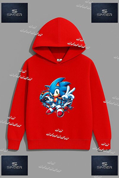 SS SİNSER Hanorac unisex cu imprimeu „SONIC GAME CONSOLE”