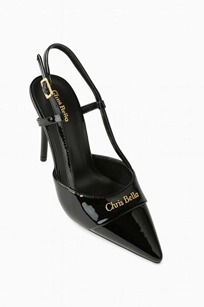 Generic Women’s Glossy Slingback Pointed Toe Heels – 8 cm Mid Heel Elegant Party & Office Shoes