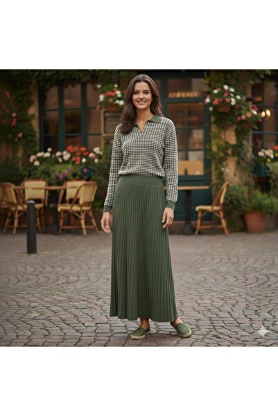 Abalı Yeni sezon kışlık etekli 2li takım Yumuşak yün iplik Durk park Lazanya ...