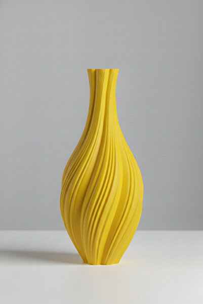 Smile3D Dekoratif Dokulu Vazo 20 cm 3d Ağır Baskı