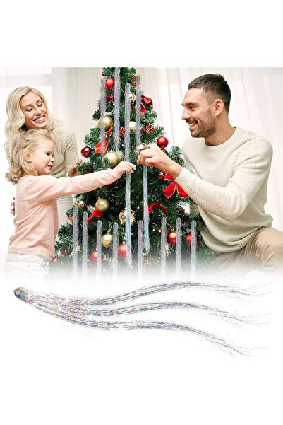 İnDerin زينة شجرة عيد الميلاد الرمادية اللامعة، زينة لتنظيم الحفلات