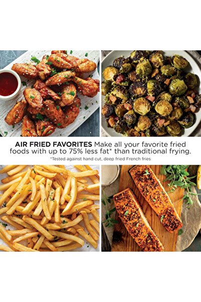 NINJA Air Fryer AF101, 4-Quart, 4-in-1 (Air Fry, Roast, Reheat, Dehydrate), Grey