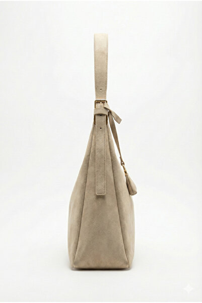 KISCHE Γυναικεία τσάντα ώμου Mink Suede Casual με επένδυση με φερμουάρ Ρυθμιζόμενη γυναικεία τσάντα charmlı Lisa