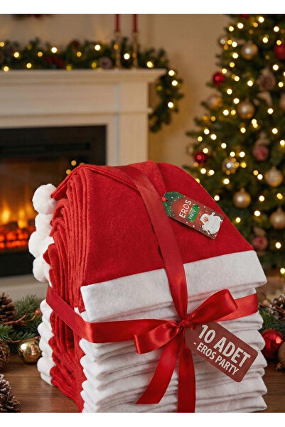 Eros Party Yılbaşı Şabkası Noel İçin Bere Noel Partisi Şapkası, Noel Baba Şap...