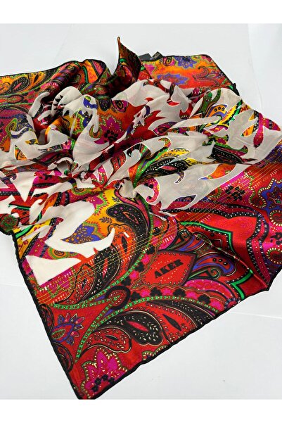 Aker Devore Scarf - Silk and Viscose Blend Summer Scarf -4633718 311