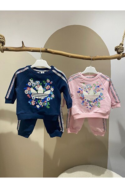 NOBLEKIDS Digital Printed Pink Baby & Kids Set – Sweatshirt & Jogger Bottom, 6–36 Months