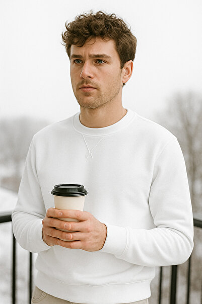 DeFacto Men's Casual Special Series Relaxed Fit Sweatshirt