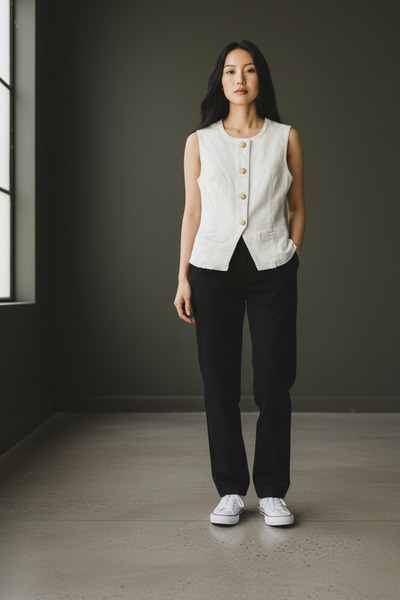 Peony Boutique Linen Vest