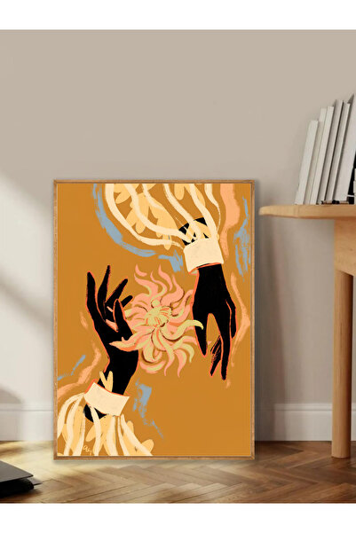 Tuba Decor Tablo dintr-o singură bucată cu rame din lemn pentru sufragerie, sufragerie, bucătărie