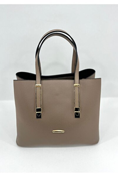 Sanmorris Kadın Uzun Askılı 4 Bölmeli Gold Aksesuarlı Sade Şık Tasarım Omuz V...