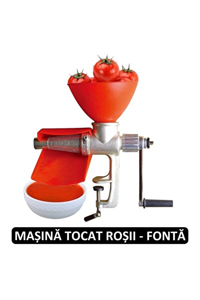 hoffmans Professional Tomato and Fruit Juicer - Cast Iron, Manual Tomato Chopper, Broth
