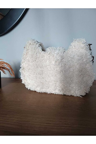 KnitVerse Teddy Plush Knitted Handbag - Women