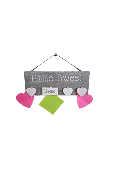 VENITIVO VINDEM CELOR INTELIGENTI VENITIVO wooden wall decoration with photo clips, white-grey, 26 x 10 cm