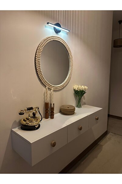 BOHEM Dekoratif Yuvarlak Duvar Aynası 60 cm – Salon & Antre Büyük Boy Ayna”