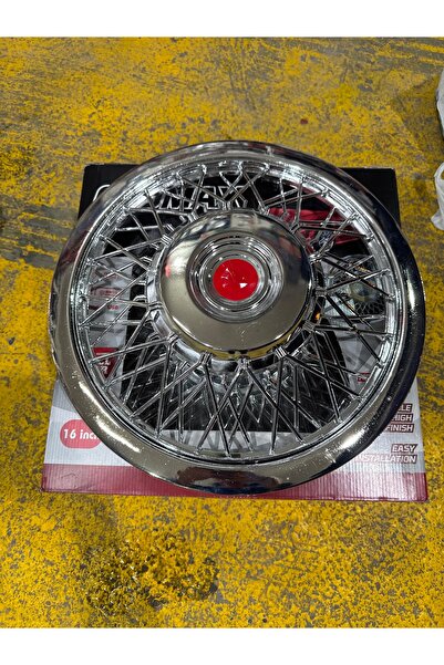 ERN GARAGE Universal Telli Jant Kapağı 16 İnç 4 Lü Takım Krom