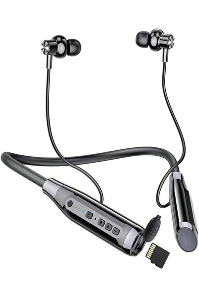 HAINOTEKO سوار رقبة بلوتوث، موسيقى تدوم 120 ساعة مع صوت جهير عالٍ ودعم بطاقة ...