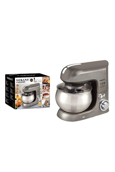 SOKANY SK-266 1500W Stand Mixer, 6.5L Stainless Steel Bowl with 3 Attachments & 6 Speeds
