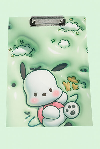 facnspt Sanrio Pochacco Patterned Clipboard (A4 Hard Cover Latched File)