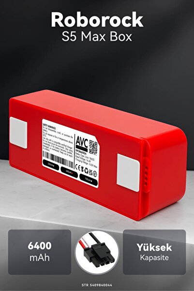 AVC BATARYA Roborock S5 Max 6400mAh Box Robot Süpürge Bataryası – Çok Katmanl...