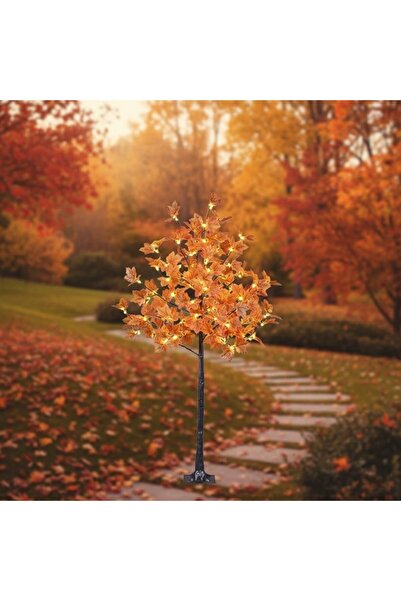 Kardett Brad decorativ LED 120CM, arțar cu frunze portocalii, lampă decorativ...