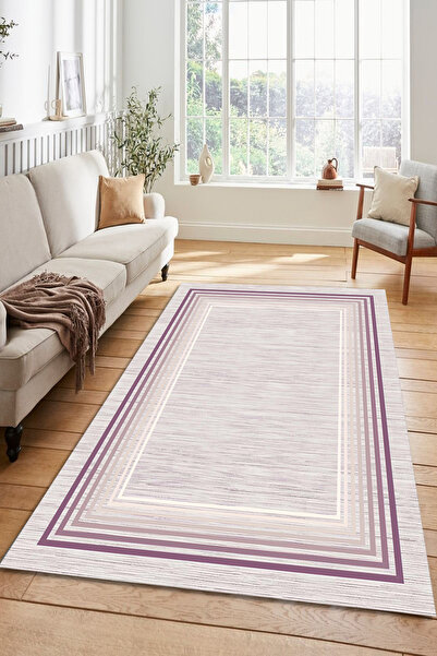 Kessy Home Studio Efsane Mor Salon Halısı Makinede Yıkanabilir Kaymaz Taban L...