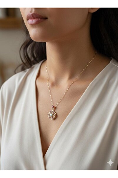 staınless steel Steel Rotating Pendant (Gold)