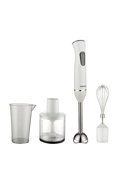 SOKANY 4-in-1 Hand Blender Set SK-02004, 600W Stainless Steel Blender with Chopper, Whisk & Cup