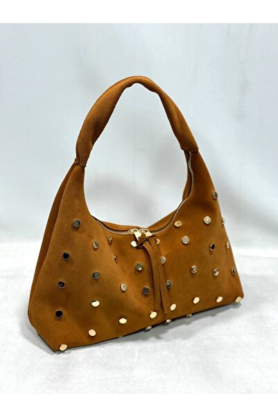 My Easy Shop Geantă de umăr pentru femei MesBag, din piele de căprioară auten...