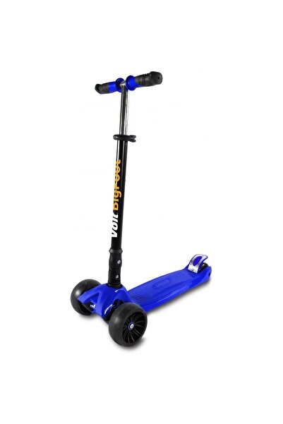 AyrStore Big Foot 3 Tekerlekli Işıklı Siyah Scooter Lacivert