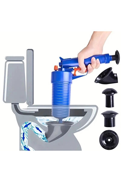 Muchmy Air Drain Pump Gun Unclogging Toilets Powerful Cleaning Tool 4 Suckers Pumps