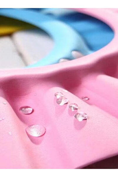 Generic Baby shower shield, pink, adjustable, protects eyes from water and soap