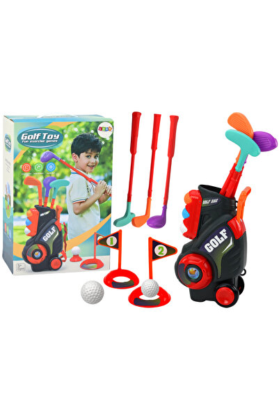 LEAN Set mini golf copii cu carucior pe roti