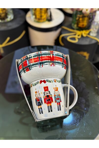 hediye Esterhomedecor Christmas Themed Porcelain Mug and Bowl