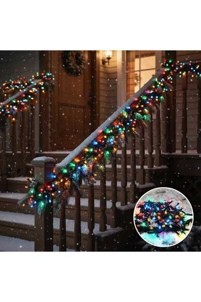 HOFF Luminițe de Crăciun pentru brad, 60 LED-uri, multicolore, 5,9 m, control...