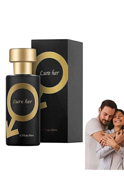 LURE L'Her Eau de Parfum for Men - Golden L'Her Pheromone Cologne for Men Attracts Women 50ml