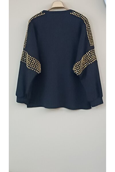 MAXLEVEL MODA Savaroski Stone-Embroidered Plus Size Women's Blouse