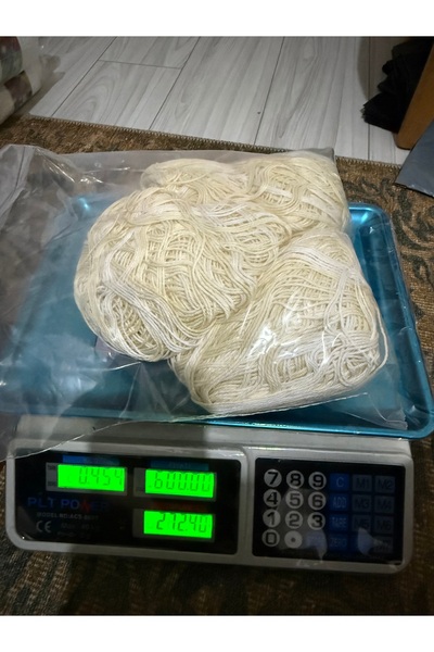 SÜSLÜTASARIM Himalaya bambu koton ip (454 gram)sarılı beyazlı