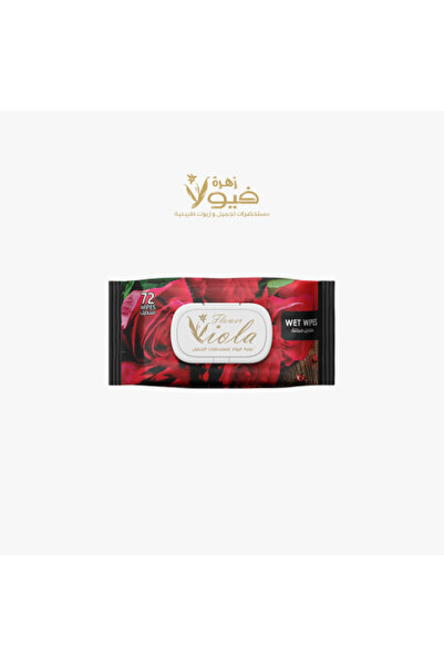 VIOLA FLOWER Rose scented wet wipes (72 wipes)