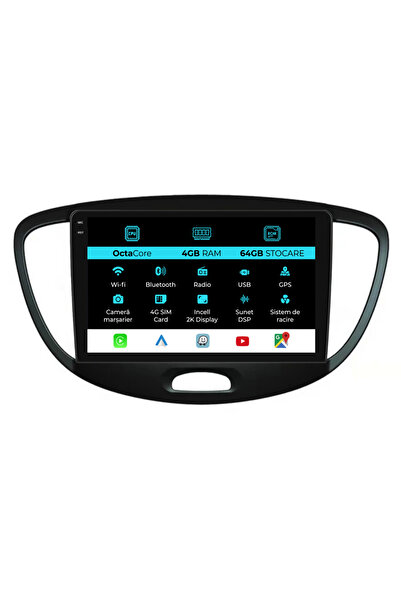 NavStore Dedicated Navigation Hyundai I10 (2007-2013), 2K, 4Gb Ram, 64Gb Storage, Carplay