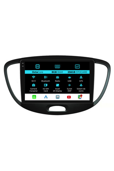 NavStore Dedicated Navigation Hyundai I10 (2007-2013), 2K, 8Gb Ram, 256Gb Storage, Carplay