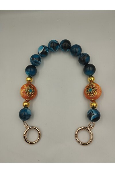 Zeyora Mâner pentru geantă cu margele 38 cm, mâner pentru geantă din piele, a...