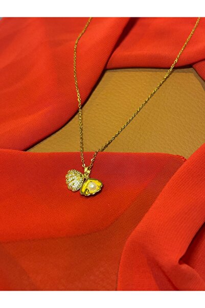 ZEYNEP KARACA İnci Detaylı İstiridye Kolye | Altın Kaplama Çelik Kadın Kolye ...