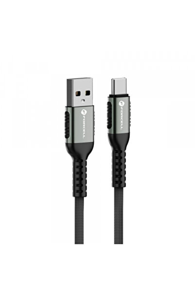 Universal USB-A - USB-C Data and Charging Cable Forcell F-Energy C256, 66W, 1.2m, Black