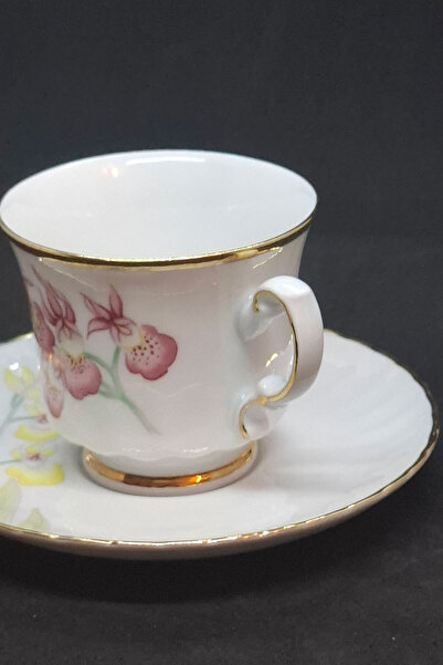 ABBETC Svanholm Adam and Eve Themed Porcelain Coffee/Tea Cup and Saucer 2 Pieces 130 ml