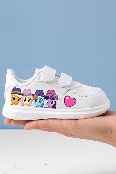 lias desing Sweet Unicorn Colorful Hors Printed Female Child Sports Shoes Sneaker with Band