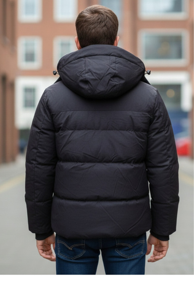 embody Men's Thick Winter Jacket with Detachable Hood black 52036-1