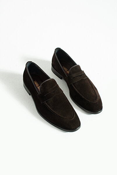 YAREL AYAKKABI Men's Brown Suede Loafer Casual Shoes